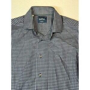 The Savile‎ Row Company Mens Slim Fit Gingham Check Dress Shirt Size 16 34 35